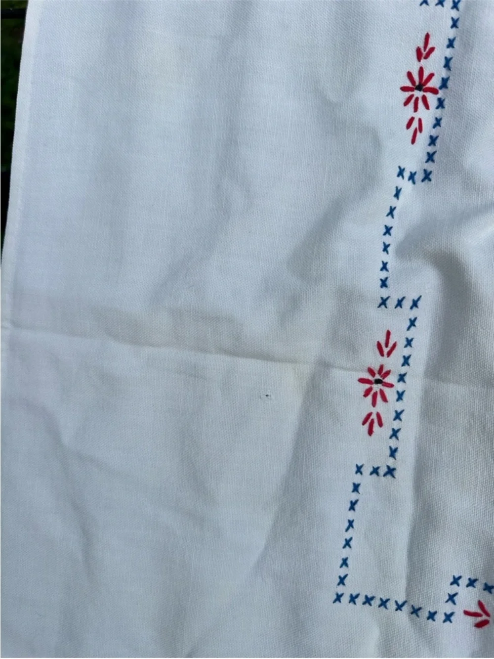 Vintage embroidered tablecloth